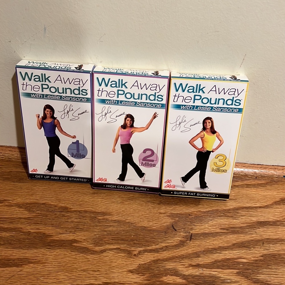 Leslie Sansone Walk Away the Pounds The original set of 3 VCR Tapes